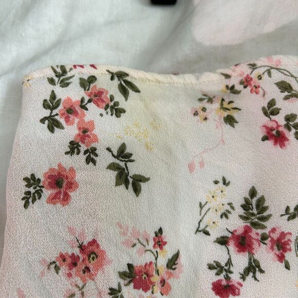 Reformation Dietrich Dress White Rose Floral Size 10 - Picture 16 of 16